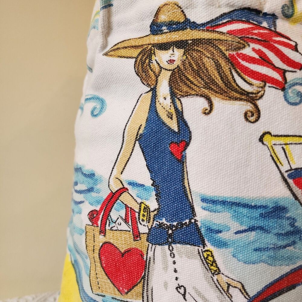 Brighton All a Chic Ahoy Yacht Needs Tote Beach American Market Canvas Bag - Picture 10 of 12